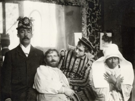 1893-94 Mucha Gauguin and friends.jpg