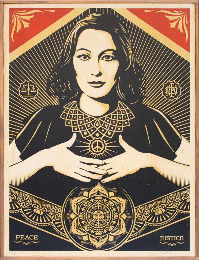 ⓒShepard Fairey (Obey Gaint) - 쉐퍼드 페어리 (오베이 자이언트), Peace and Justice Woman, 2013.jpg