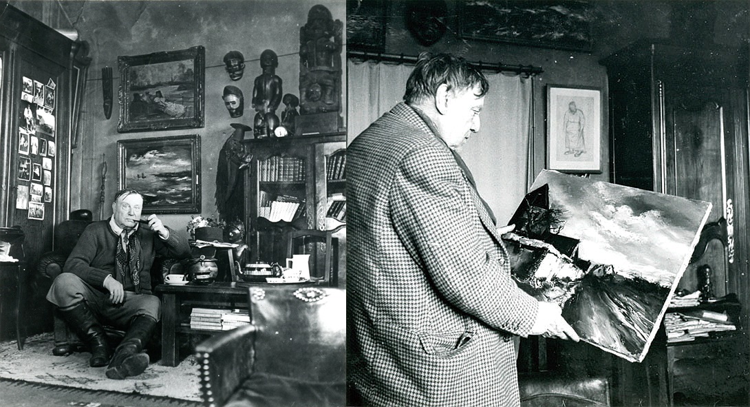 27 - Vlaminck dans son atelier de La Tourilliere vers 1948-50 (dans les annees 1940)-horz.jpg