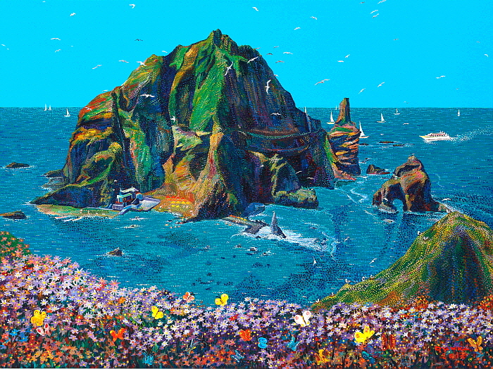 김덕기_원더풀 독도 Wonderful Dokdo_ Acrylic on Canvas_193.9X259.1cm_2015.jpg