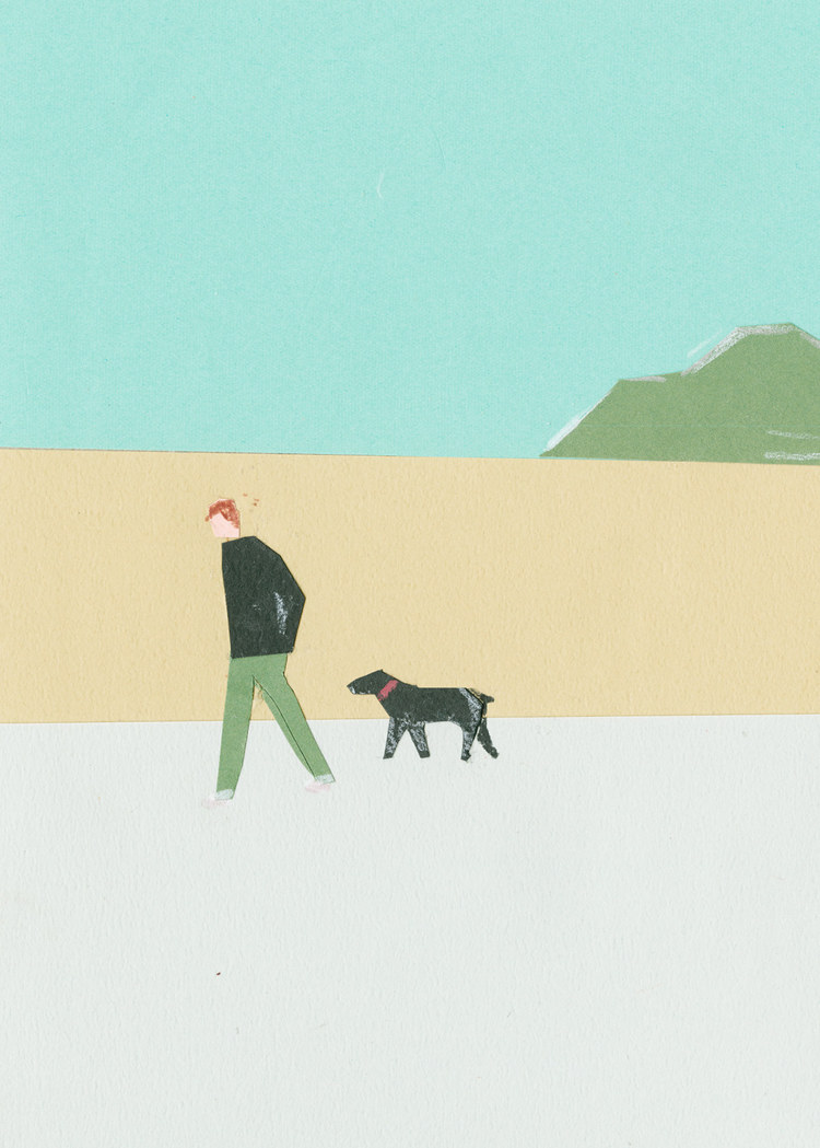 Taku Bannai, Promenade, 2017, 종이에 색연필, 콜라주.jpg