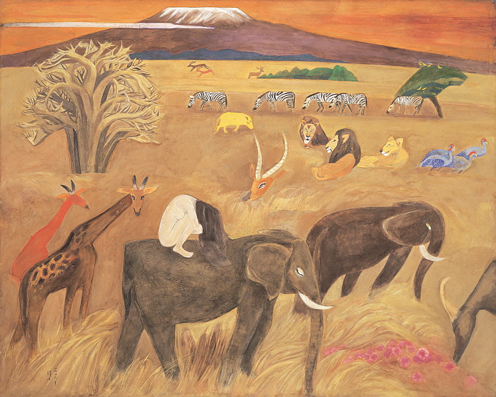 천경자, 내 슬픈 전설의 49페이지, 1976, 종이에 채색, 130x162cm.jpg