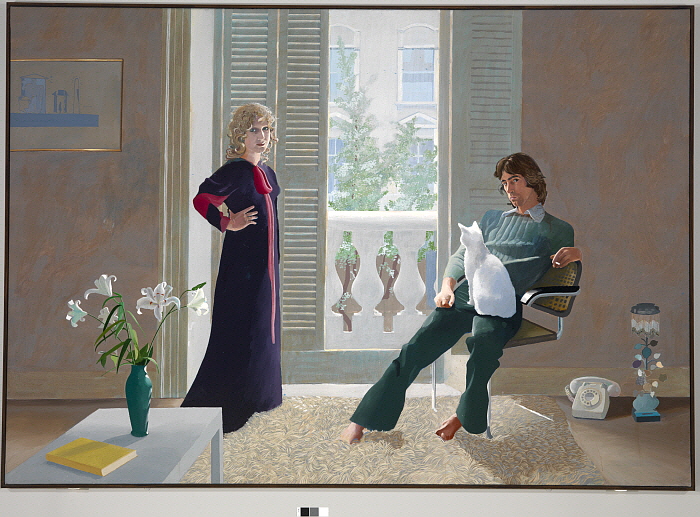 14. _Mr and Mrs Clarke and Percy_ 1970-1971 Acrylic on canvas 84_ x 120_.jpg