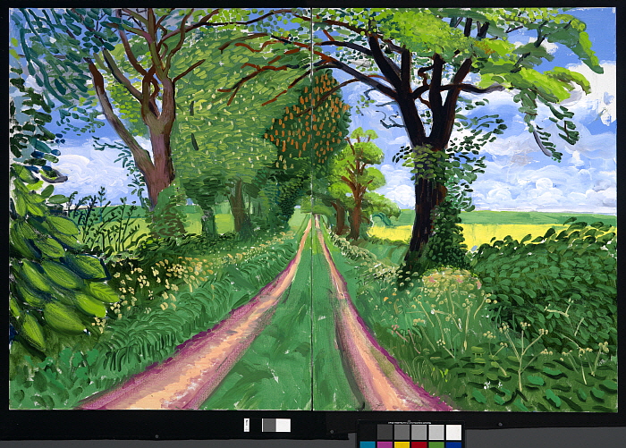 2. _Late Spring Tunnel, May_ 2006 Oil on 2 canvases (48 x 36_ each) 48_ x 72_ overall.jpg