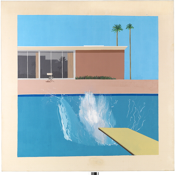 13. _A  Bigger Splash_ 1963 Acrylic on canavs 96_ x 96_.jpg