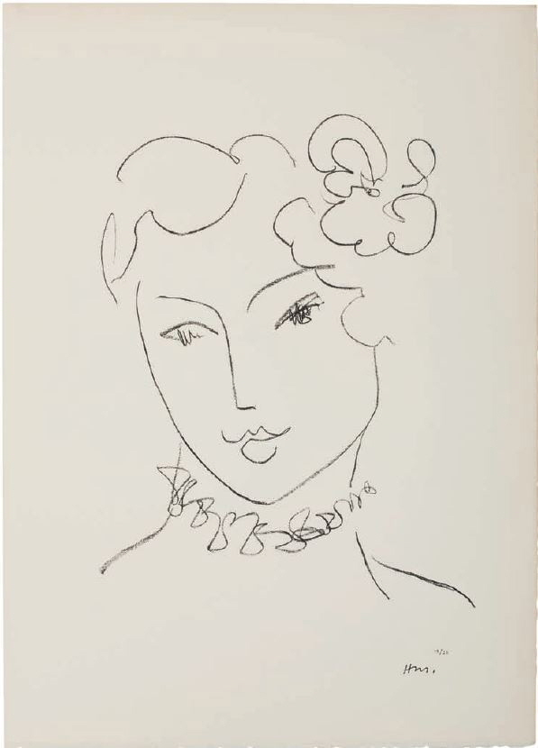 Lithograph on the theme La Pompadour 퐁파두르 주제의 석판화 1951.jpg