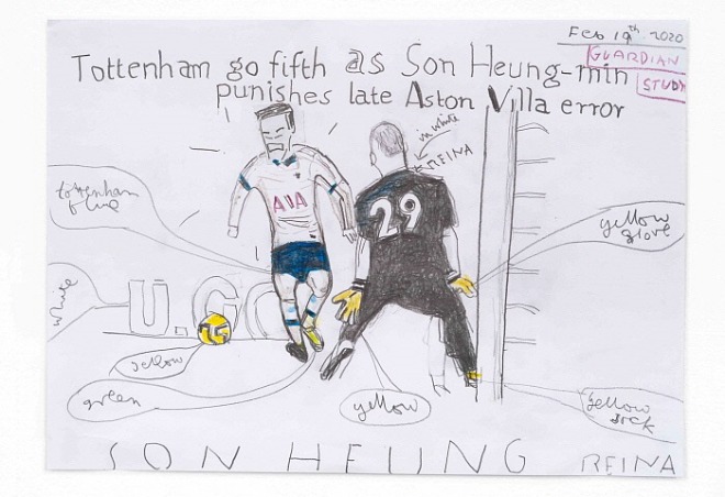 Tottenham go fifth, 2020, Rose Wylie (Photo by Jo Moon Price).jpg