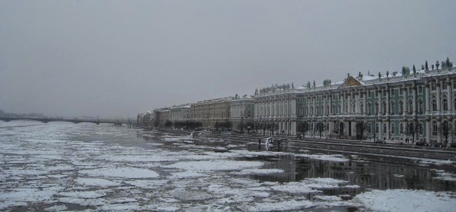 ST Petersburg + 26 November 2010 + Hermitage at the Right on the Neva River + emberfamily - dot - blogspot - dot - com.jpg