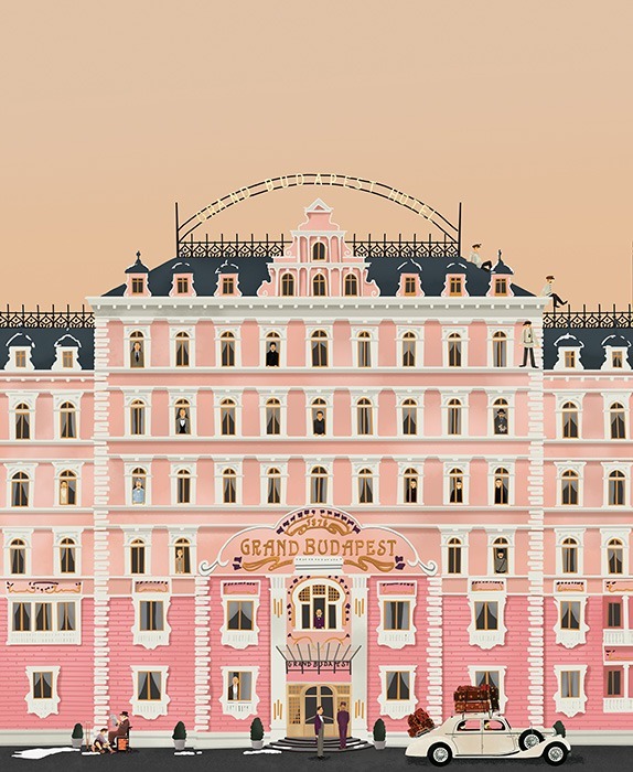 그랜드 부다페스트 호텔 표지 The Grand Budapest Hotel Cover 2015 아카이벌 페이퍼에 지클리 프린트 Giclee print on archival paper 91.5 X 122 cm.jpg