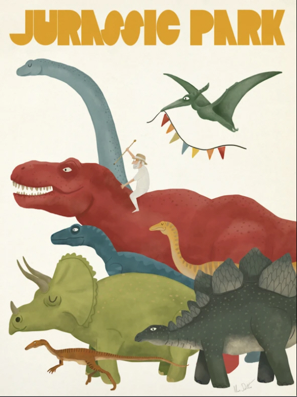 쥬라기 공원 Jurassic Park 영화 쥬라기 공원 Inspired by Jurassic Park 2019 아카이벌 페이퍼에 지클리 프린트 Giclee print on archival paper 91.5 X 122 cm.jpg