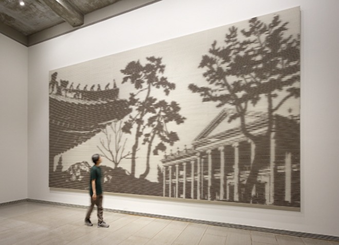 [크기변환]대한제국의 꿈, 2019, 원두커피, 나무패널, 400 x800 cm.jpg