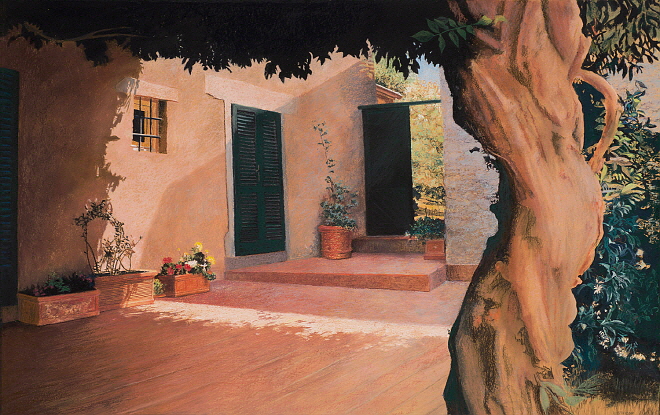 14) 등나무가 있는 안뜰, Patio with Wisteria.jpg