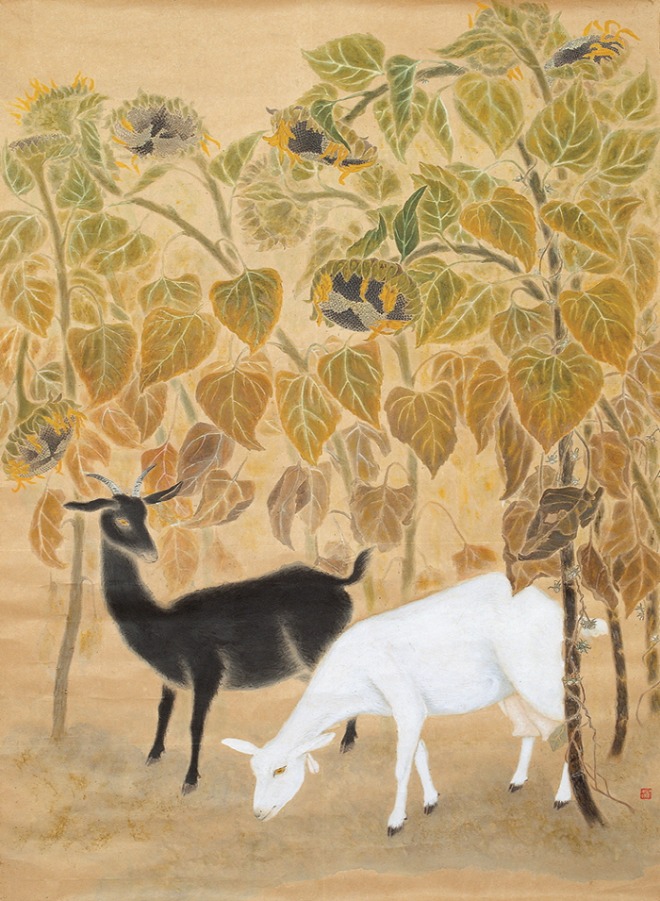 [크기변환]Sunflower and goat.jpg