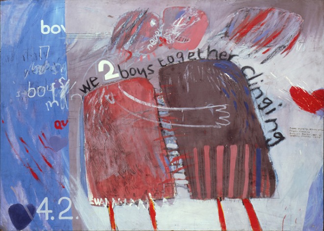 david hocknet We two boys together clinging, 1961.jpg