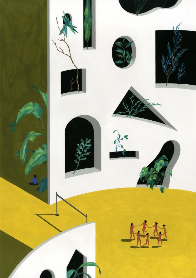 4. 안과 밖, 59.4x42cm, Gouache on paper, 2021.jpg