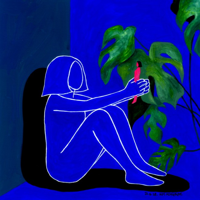 7. 나에게, 15x15cm, Gouache on paper, 2021.jpg