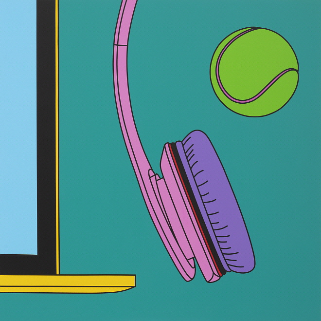 ⓒUntitled (with tennis ball), 2020_Michael Craig-Martin. Courtesy of Gagosian.jpg