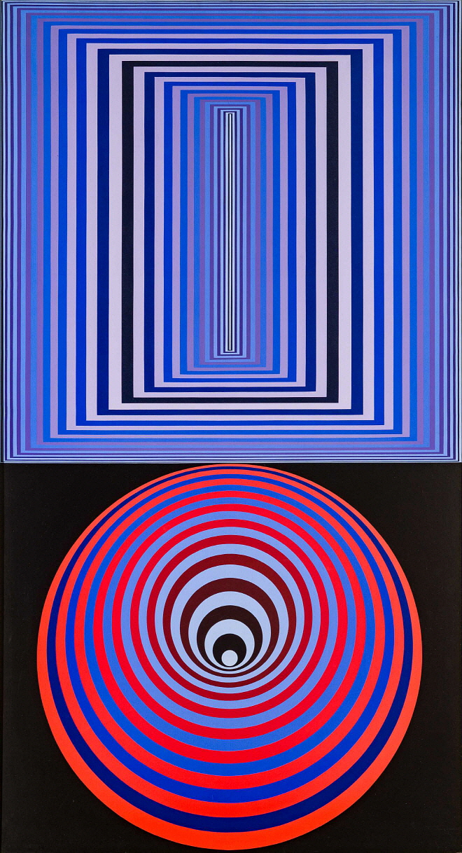 Victor Vasarely, 1970–1975, Doupla, Acrylic on canvas, Vasarely Museum, Budapest.jpeg