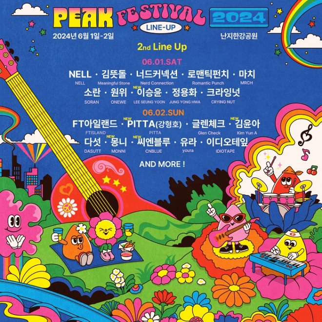 붙임 2. PEAK FESTIVAL 2024_2차 라인업 포스터.jpg
