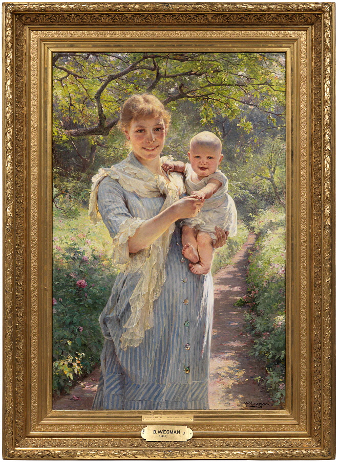 Bertha Wegmann_Young Mother with a Child in a Garden (frame)_low.jpg