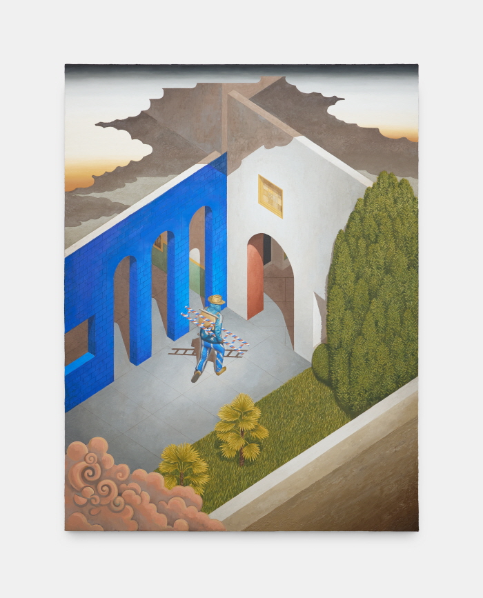 〈고도에서 기다리며〉, 2025, 린넨에 오일 템페라, 230 × 174 cm. 사진_ 작가 및 갤러리바톤 제공 . 사진_ 작가 및 갤러리바톤 제공_[700].jpg