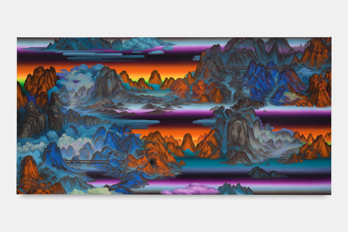 JPG〈산등성이 길을 따라〉, 2023, 린넨에 오일 템페라, 136 × 272 cm. 사진_ 작가 및 갤러리바톤 제공[700].jpg