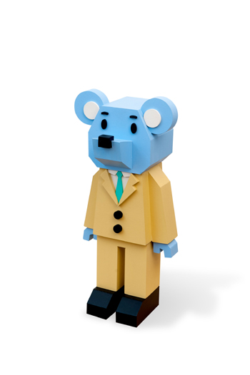 Beast Corporation 쥐사원 15 15 25cm ply wood, water paint 2013.jpg