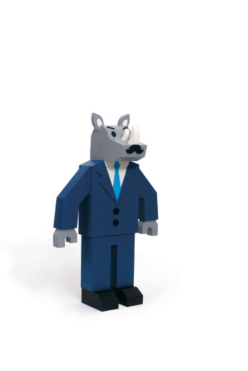 Beast Corporation 부장 50 20 70cm ply wood, water paint 2013.jpg