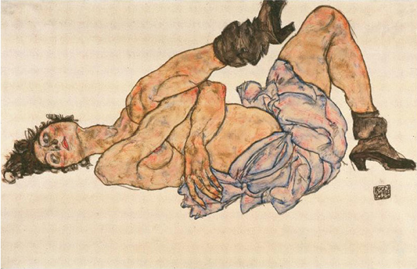 에곤 쉴레 Reclining Femail Nude.jpeg
