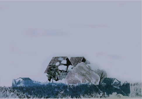 [겨울에 푸른 봄 展] 작가-한서주, IMAGINE THE GREEN IS RED, lithograpic printing with crayon on paper, 42 x 29.7 cm.jpg